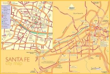 City map of Santa Fe