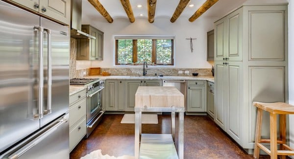 The kitchen in a Santa Fe home