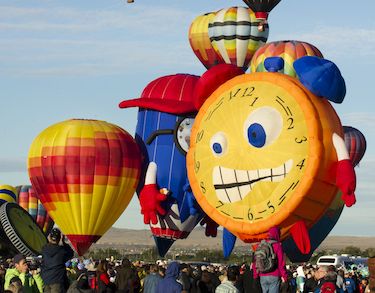 Special shape balloons during the International Balloon Fiesta in Albuquerque