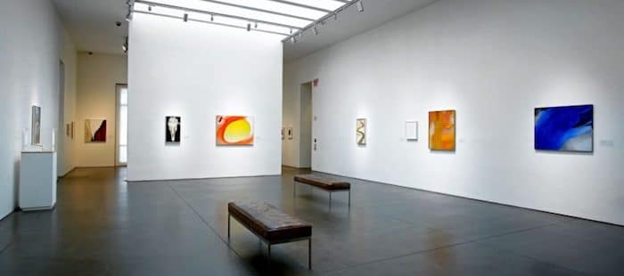 One of the galleries at the Georgia O'Keeffe Museum in Santa Fe, New Mexico