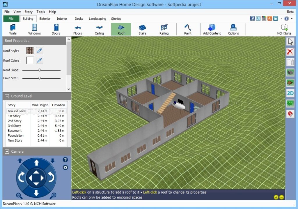 Screenshot of the DreamPlan Home Design Software