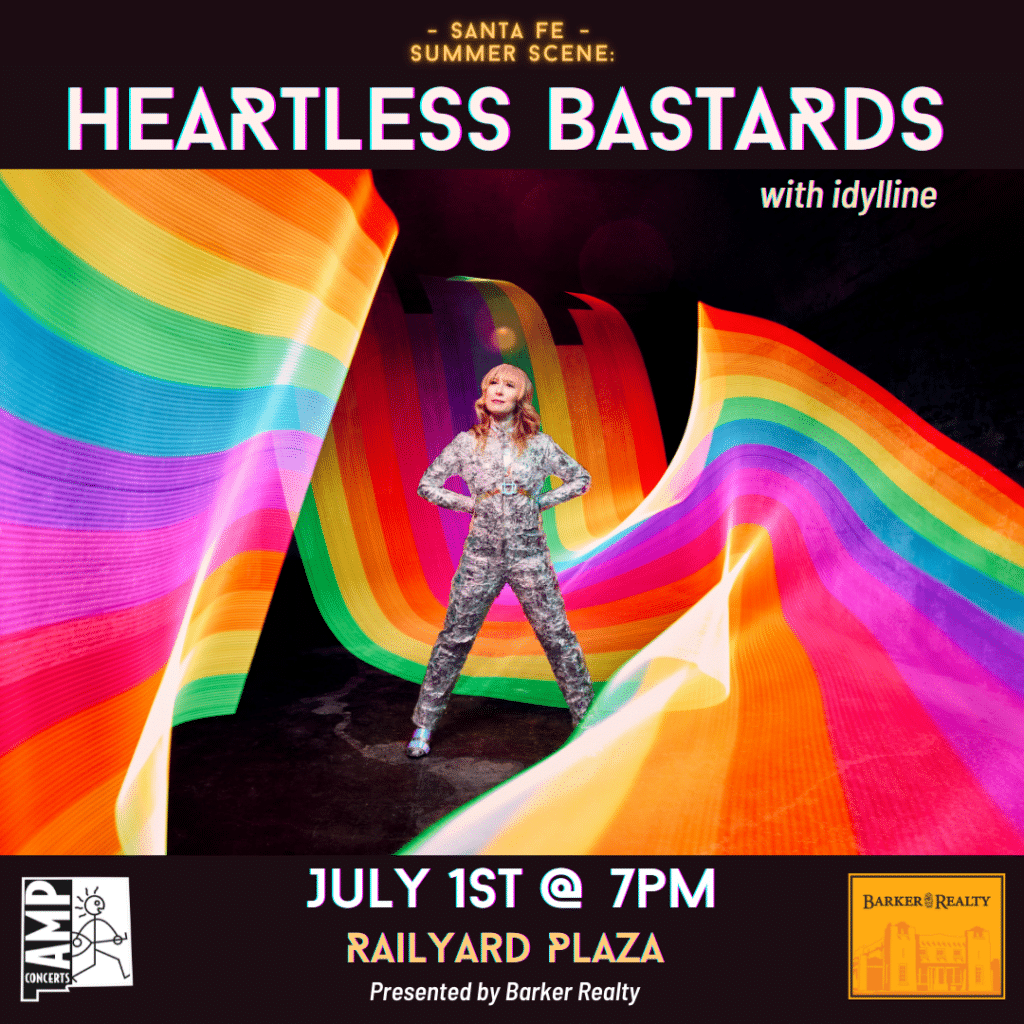 Heartless Bastards promotional graphic for a concert in the Railyard