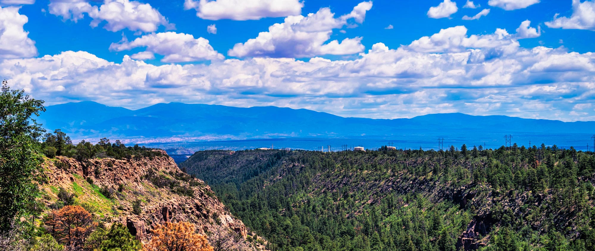 Looking toward Santa Fe from a canyon in Los Alamos